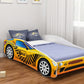 Lit Rider pour enfant en forme de voiture et motifs imprimés colorés