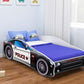 Lit Rider pour enfant en forme de voiture et motifs imprimés colorés