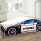Lit Rider pour enfant en forme de voiture et motifs imprimés colorés