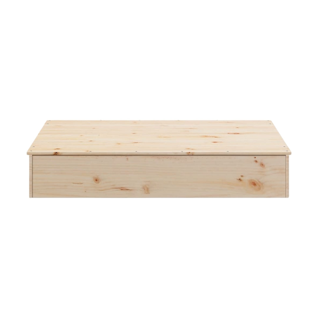 Bac à sable en bois massif avec couvercle – Éveil Montessori pour enfants de 1 à 6 ans au jardin