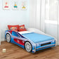Lit Rider pour enfant en forme de voiture et motifs imprimés colorés