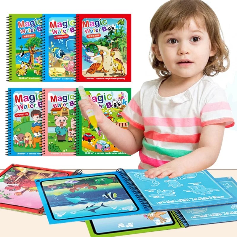 Lot de 5 livres de coloriage magique à l'eau
