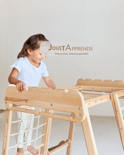 Aire de jeux Intérieur enfant | Jeu Montessori en bois pour Enfants | Escalade 1 an à 5 ans