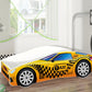 Lit Rider pour enfant en forme de voiture et motifs imprimés colorés